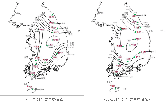 단풍분포지도