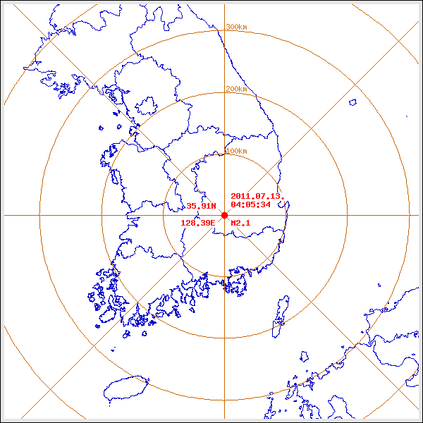 지진/지진해일 발생 위치 설명 이미지