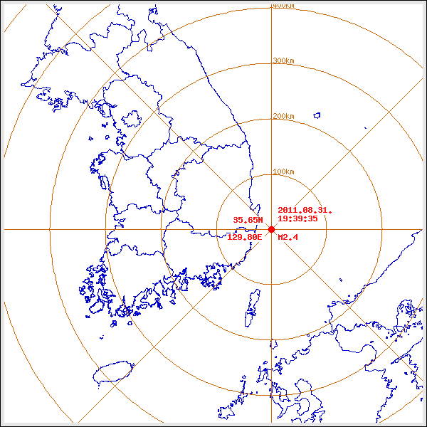 지진/지진해일 발생 위치 설명 이미지