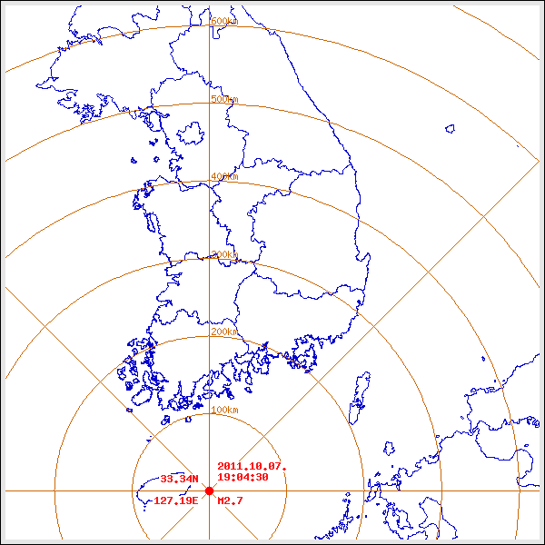 지진/지진해일 발생 위치 설명 이미지
