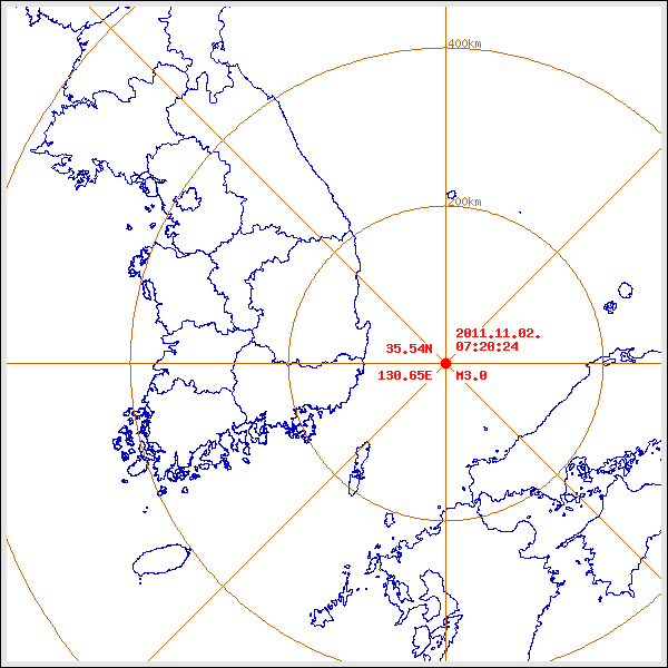 지진/지진해일 발생 위치 설명 이미지