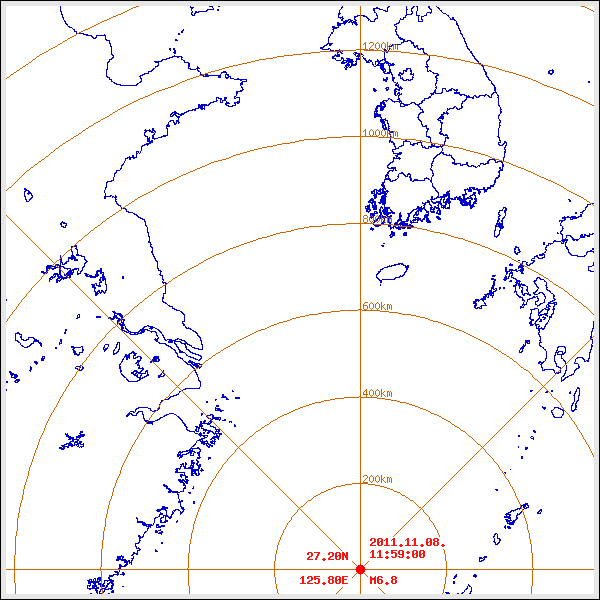 지진/지진해일 발생 위치 설명 이미지