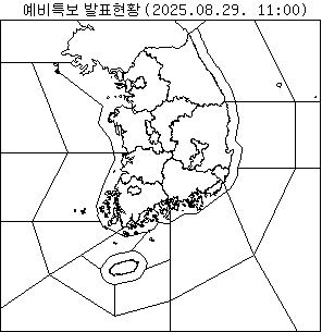 예비 기상특보 현황