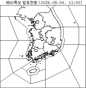 예비 기상특보 현황