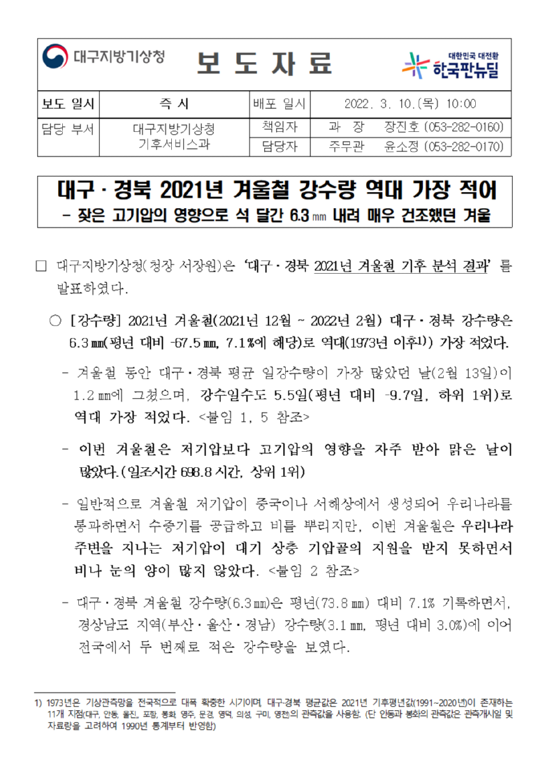 [보도자료] 대구·경북 2021년 겨울철 기후특성001.png