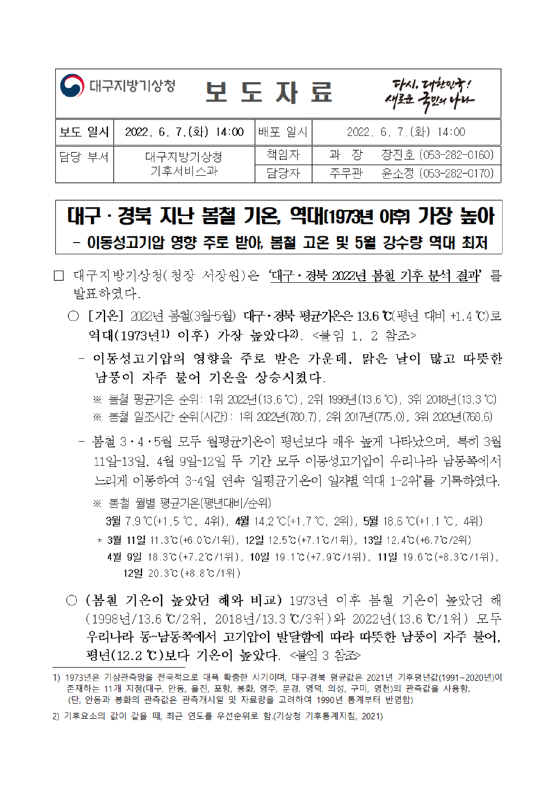 [보도자료] 대구경북 2022년 봄철 기후특성_20220608001.png