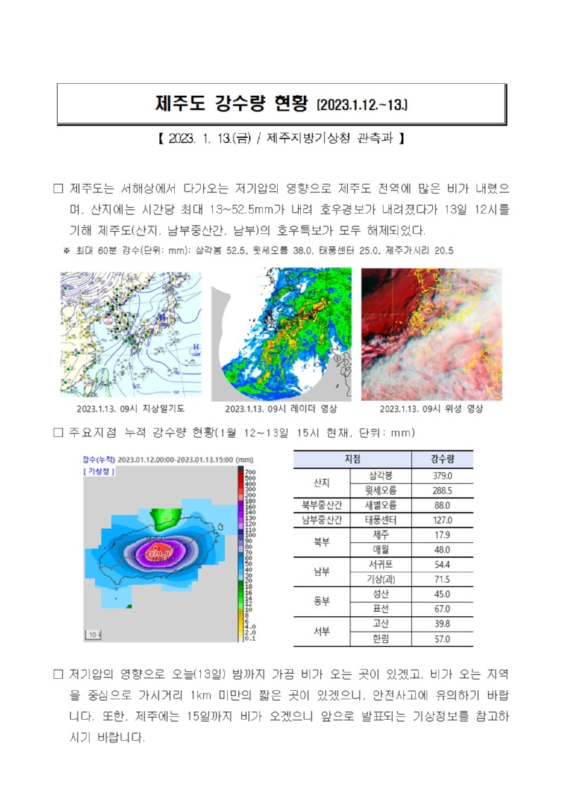 23.1.12.~13.제주도 강수량 현황001.jpg