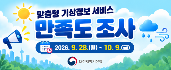 맞춤형 기상정보 만족도 조사