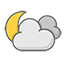 mostly cloudy