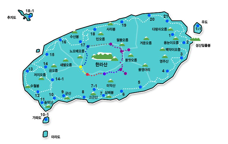 오름·올레·둘레길 날씨 오름·올레·둘레길 날씨