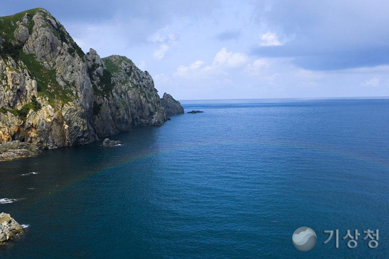 기상청 가거도 섬등반도 바다무지개