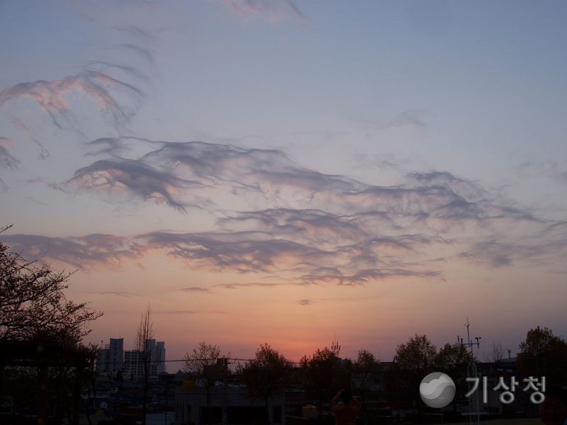기상청 쌍룡이 웅비하는 두루마리 구름