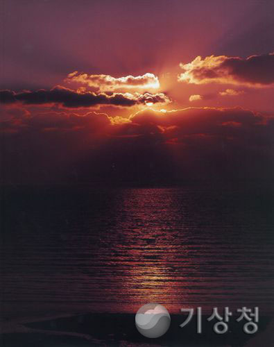 기상청 영흥도의 일몰