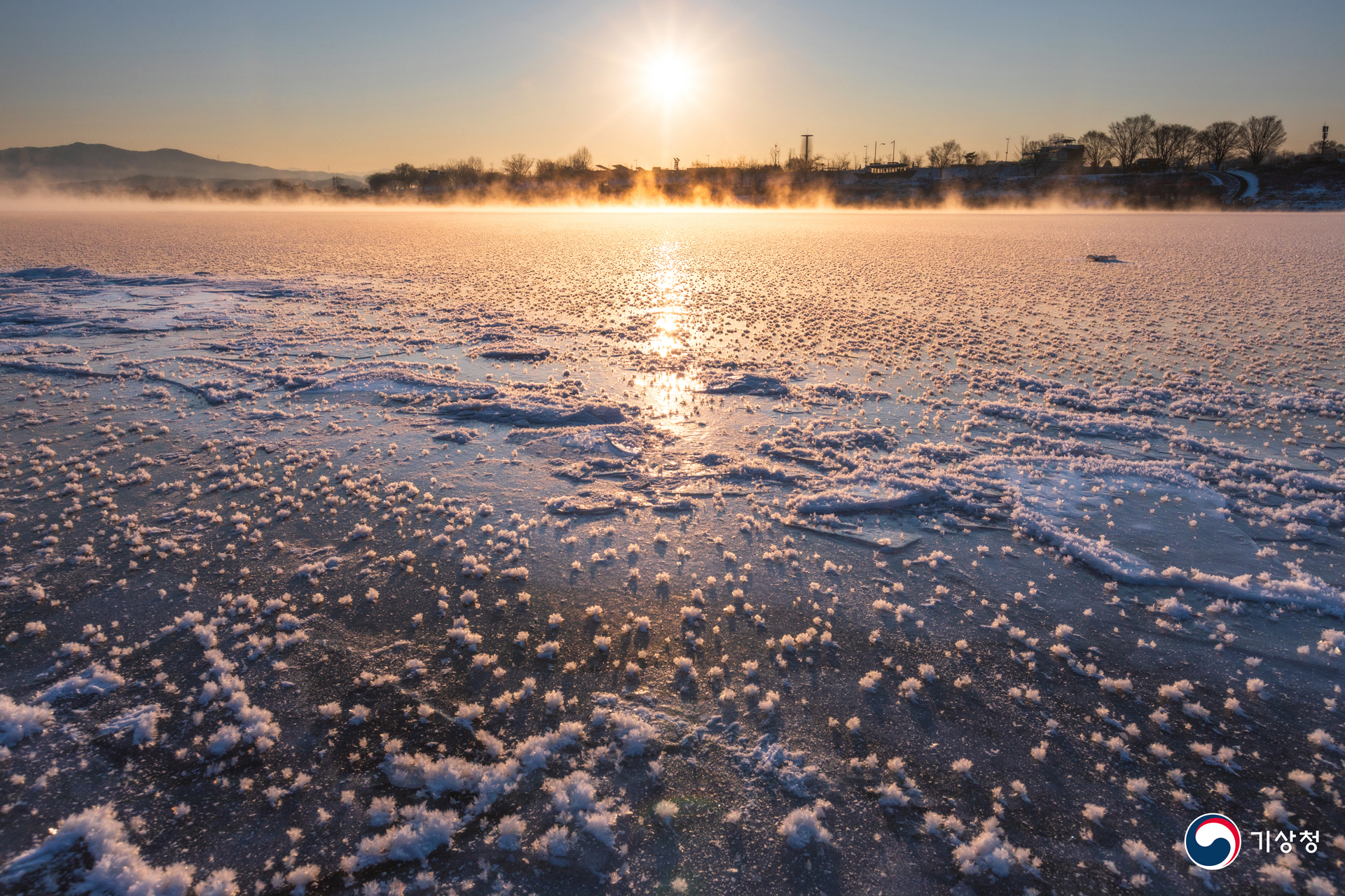 기상청 솜사탕 얼음꽃이 피었습니다