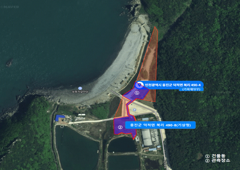 해양기상기지및관측장소위치지도