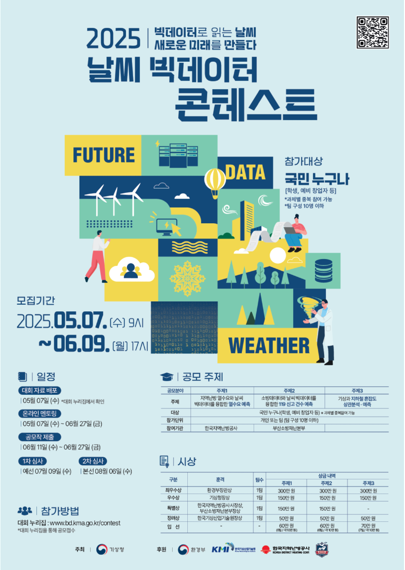 2025 날씨 빅데이터 콘테스트 포스터 이미지