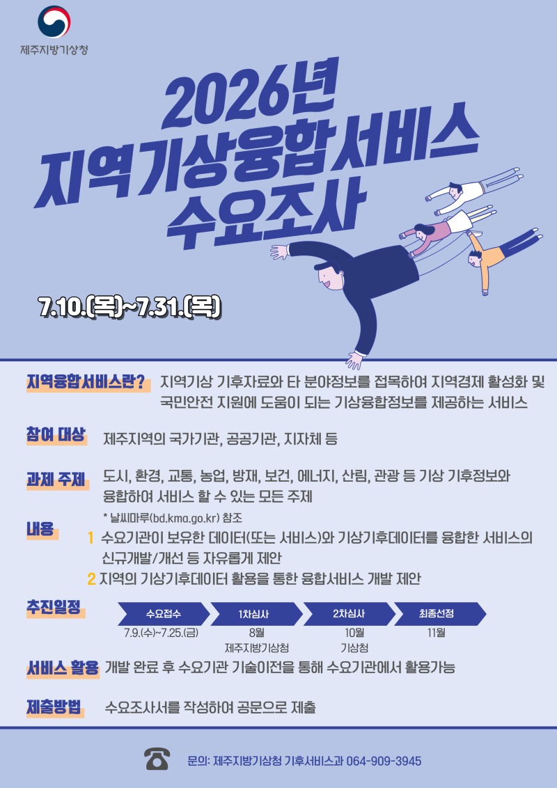 (붙임2) 지역기상융합서비스 수요조사 포스터