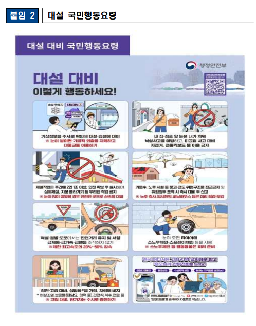 대설국민행동요령 설명 이미지