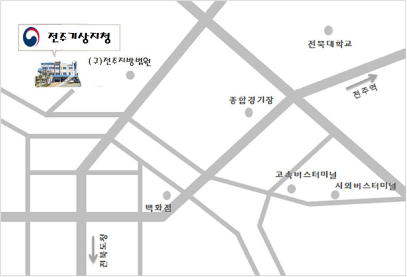 전주기상지청 지도(전북특별자치도 전주시 덕진구 상가마을길 25 전주기상지청)